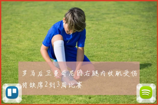 罗马后卫曼奇尼因右腿内收肌受伤将缺席2到3周比赛